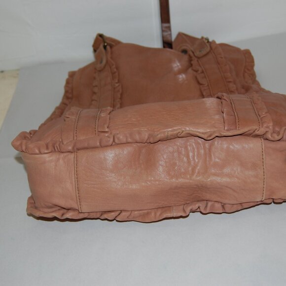 ❤️GERARD DAREL Soft Lamb Leather Gold Metal Hobo Purse Shoulder Bag - Picture 8 of 12